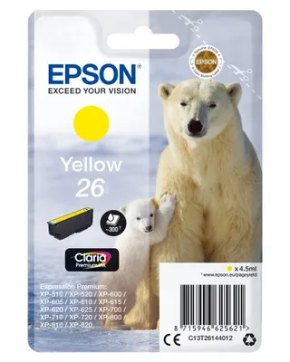 Produktbild von Epson Singlepack Yellow 26 Claria Premium Ink