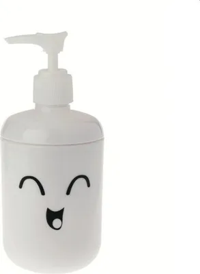 Immagine prodotto di Dispenser per sapone Spirella Dispenser per sapone liquido sorridente 300ml Resistente e robusto - Bianco