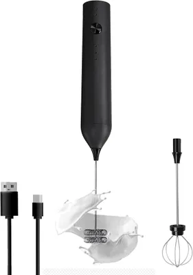 Produktbild von Elektrischer Milchaufsch?umer - Kaffee Mini Mixer - Milch- und Eieraufsch?umer - Praktisch beim Camping - Matcha Aufsch?umer - Platzsparender Mini Mixer