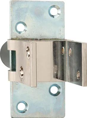 Produktbild von Pendeltürbeschlag, Feststell. 90°, TS 25 - 30 mm, Messing vernickelt | Beschlag für Schwingtür