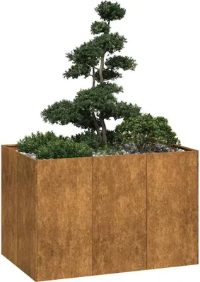Obrázok produktu pre vidaXL Kvetináč Rusty 120x80x80 cm Oceľ odolná voči poveternostným vplyvom