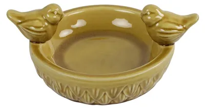 Obrázok produktu pre Kúpeľ pre vtáky, žltý, 19,5 x 19,5 x 10 cm