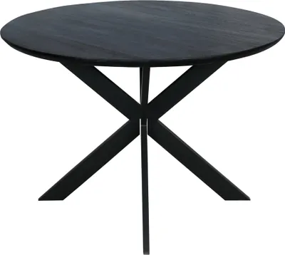 Produktbild von Eichen Esstisch Ferris | Rund 110 cm | Schwarz