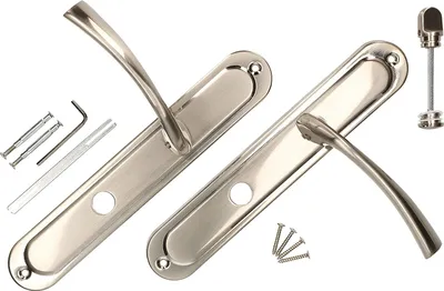 Produktbild von KOTARBAU® Türdrückerset 72 mm WC Langschild Nickel-Chrom Universal Modern