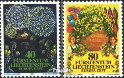 Produktbild von Briefmarken Liechtenstein 1981 Mi 764-765 (kompl.Ausg.) gestempelt Europa