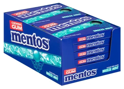 Produktbild von Mentos Kaugummi Brise Minze 12 x 18 Gramm Lakritz