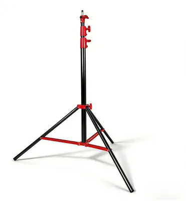 Image de Trépied, réglable en hauteur, structure métallique robuste, 1 pièce, couleur rouge, 2,8 mètres