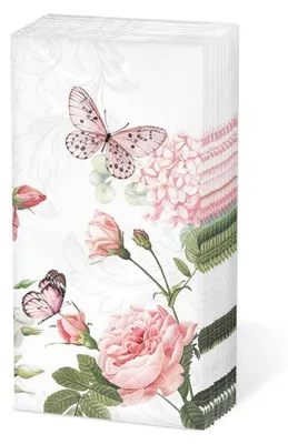Imagen del producto de Ambientación: Pañuelos de papel Amelia, 10 unidades, 21,5 x 22 cm, color blanco