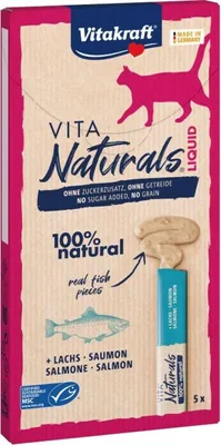 Produktbild von VITAKRAFT Vita Naturals Liquid Salmon - Katze behandeln - 5 x 15g