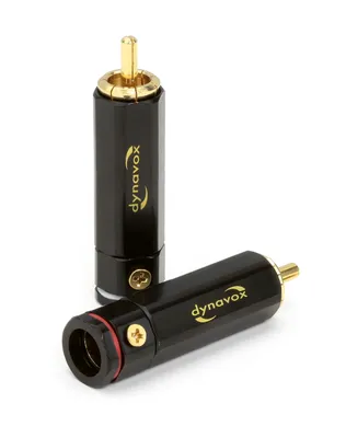 Produktbild von Dynavox 4 -Stück Cinch Plug Männliches Set - Vergoldet - Rot/Schwarz