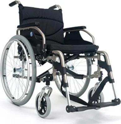 Produktbild von Rollstuhl FabaCare V300, Leichtgewichtrollstuhl Sitztiefe bis 52 cm, Faltrollstuhl, viele Einstellungen, faltbar, Transportrollstuhl, Sitzbreite 48 cm