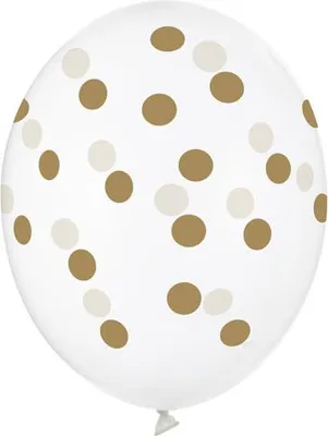 Immagine prodotto di Palloncini 30 cm, a pois, trasparenti (1 confezione / 50 pezzi)