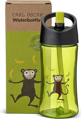 Produktbild von Wasserflasche - Kinder, ca. 0,35 l, limette - Affe