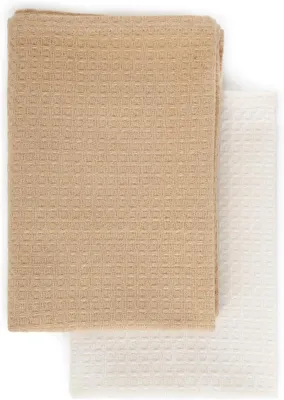 Produktbild von FEMELO Küchentuch-Set in Beige, 2 Geschirrtücher à 50x70 cm