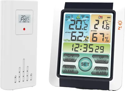 Image de Bauerkraft G-784 Station météo sans fil, hygromètre, horloge, alarme