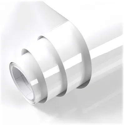 Produktbild von Klebefolie, Glitzer Möbelfolie selbstklebend, wasserdicht und ölbeständig, Hochglanz Dekorfolie für Küche, Tisch, Schrank, Weiß