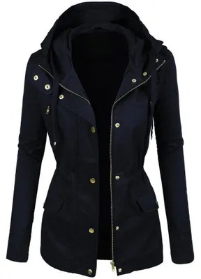 Produktbild von Damen Parka aus Baumwolle, lässiger Trenchcoat