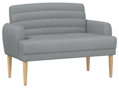 Obrázok produktu pre Dvojmiestna sedačka s látkovým čalúnením, svetlosivá farba, rozmer 116 x 67 x 80 cm