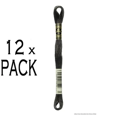 Immagine prodotto di 12x DMC Filo per ricamo Mouline Special 117mc -844, 6 fili, 8m