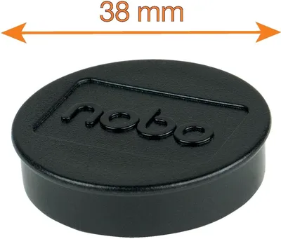 Zdjęcie produktu dla Nobo 1915305, Magnes na tablicę, Czarny, 38 mm, 20 mm, 38 mm, 190 mm