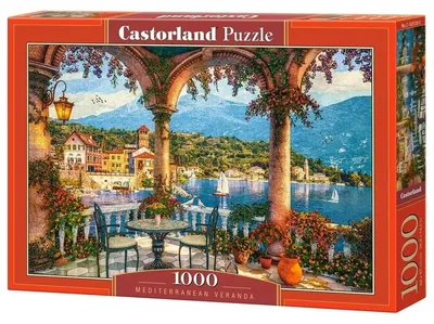 Produktbild von Castorland Puzzles, 1000 Teile, verschiedene Motive: "Mediterrane Veranda", "Italienischer Bergsee". Puzzle für Erwachsene, Castorland C-105120-2