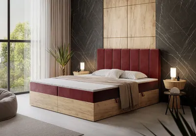 Obrázek produktu pro Kontinentální postel IDELLE s matrací Bonells topperem 180x200 cm Velutto 32