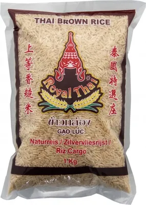 Produktbild von [ 1kg ] ROYAL THAI Naturreis AAA / Thai Brown Rice ( brauner Reis )
