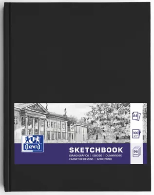 Produktbild von Oxford 400152623, Einfarbig, Schwarz, A4, 48 Blätter, 100 g/m², Hardcover