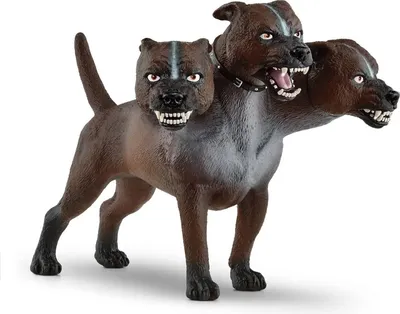 Produktbild von SCHLEICH, Spielfigur, Wizarding World Fluffy, 13990, dreiköpfiger Hund, detailgetreuer realistischer Look, Kunststoff, Schwarz, Braun, Grau, 16,5 x 4,5 x 12,6 cm, handbemalt, für Rollenspiele