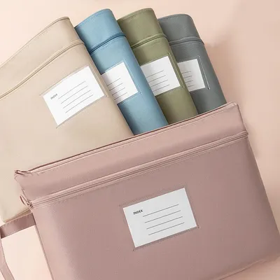 Immagine prodotto di Borsa portadocumenti in tela - Set da 5 - Impermeabile, formato A4