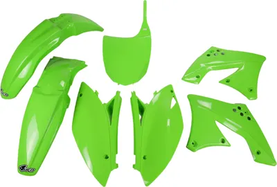 Obrázek produktu pro Sada krytů UFO PLAST, 7dílná sada plastových krytů pro Kawasaki KX F 450 ccm, rok výroby 2009–2011, barva: zelená, OEM