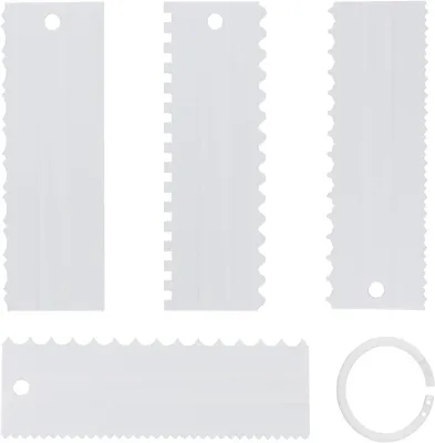 Imagen del producto de Juego de espátulas para pasteles, de 4 piezas, de plástico, para pasteles y glaseados