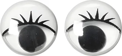 Produktbild von KNORR prandell 218386153 Wackelaugen mit Klebepunkt Ø 15 mm weiß mit schwarzer Pupille