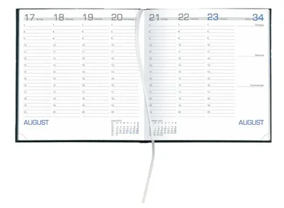 Produktbild von Zettler Kalender 786-0021, Persönliches Tagebuch, Anthrazit, Einfarbig, 200 x 210 mm, 128 Blätter, Woche auf zwei Seiten