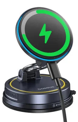 Image de Support magnétique Baseus VC2 Flex Pro, 15W, pour voiture, compatible MagSafe, avec fonction de charge
