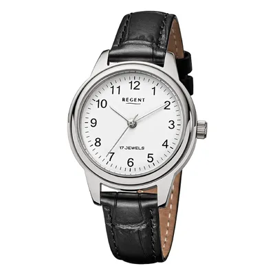 Produktbild von Regent Damen Uhr Lederarmband Leder Armbanduhr Analog schwarz URF1567