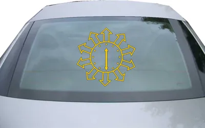 Produktbild von Indigos UG - Aufkleber Heckscheibe & Motorklappe DE2472 - gold - 600x600 mm - Chaosmagie - Auto Scheiben Fenster Heckklappe Tuning Racing JDM - Die cut