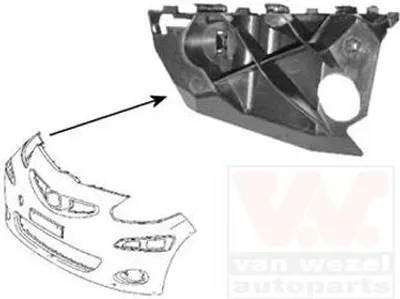 Image de VAN Wezel | Support, pare-chocs ** Equipart ** (5403568) adaptable à Toyota