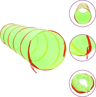 Image de vidaXL Tunnel de jeu pour enfants Vert 175 cm Polyester