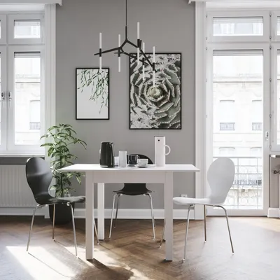 Produktbild von NEWFURN Esstisch - Weiß Breite 80 cm