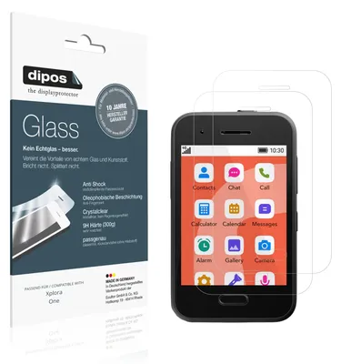 Produktbild von 2x Schutzfolie für Xplora One - Anti-Shock 9H Folie dipos Glass Kunststoffglas