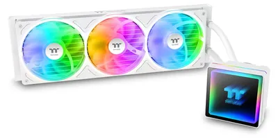 Produktbild von Thermaltake TH360 V3 ARGB, All-in-One-Flüssigkeitskühler, 12 cm, 500 RPM, 2500 RPM, Weiß