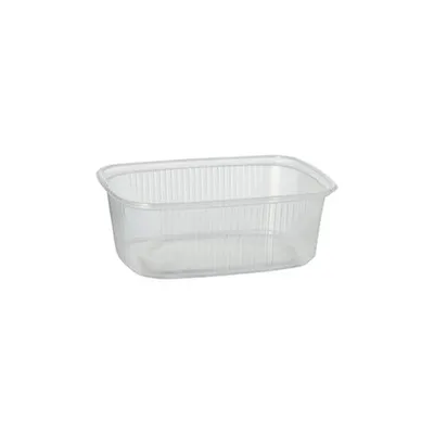 Produktbild von Verpackungsbecher, PP eckig 200 ml 3,9 cm x 8,1 cm x 10,8 cm transparent