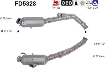Zdjęcie produktu dla Filtr Cząstek Stałych Dpf Db Ml250 2,2Cdi