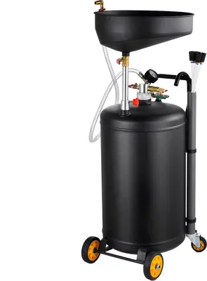 Produktbild von Altöl Absaug- und Auffangbehälter 90L – Höhenverstellbarer Ölauffangwagen mit Pumpe & Rollen – Werkstatt Ölentsorgungssystem