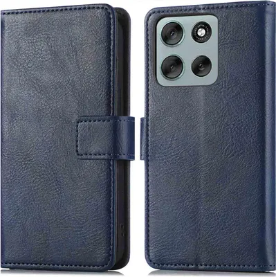 Zdjęcie produktu dla imoshion Luxe Bookcase dla Motorola Moto G56 - ciemnoniebieski