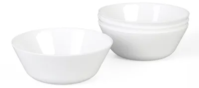 Productafbeelding van Ontbijtkommen van wit opaalglas, 460 ml, set van 4, rond, geschikt voor soep