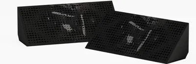 Immagine prodotto di Confezione da 2 - Trappola acustica angolare stretta |  Dimensioni: 23 x 50 cm | Colore: (plastica nera lucida, REBAT-Horizont)