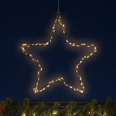 Immagine prodotto di 3.06 Stella luminosa con 80 LED bianchi caldi - circa 25x25 cm - Stella da appendere in interni ed esterni