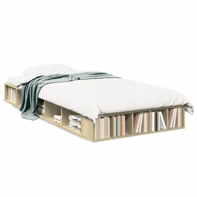 Immagine prodotto di vidaXL Struttura per letto in rovere Sonoma 75x190 cm Materiale a base di legno